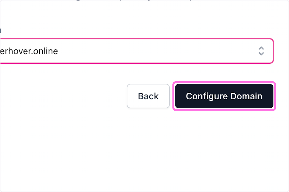 Click on Configure Domain