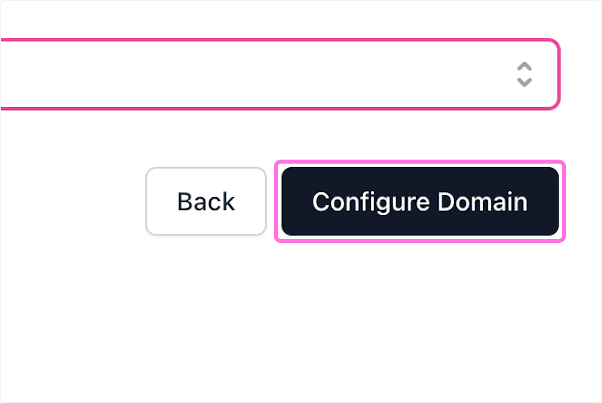 Click on Configure Domain